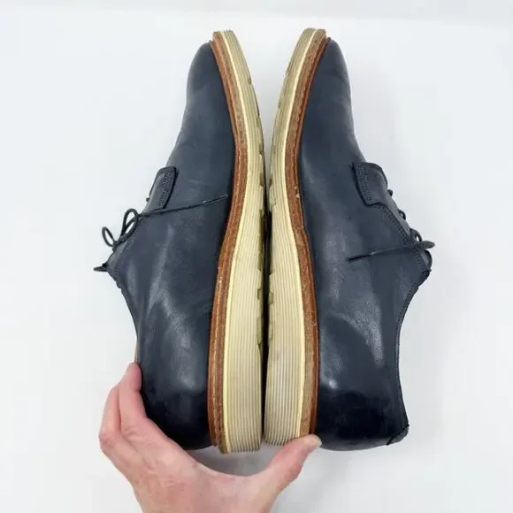 Allen Edmonds Charcoal Gray Leather Cove Drive Oxford Sneaker Men's 13 Lace Up